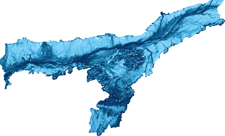 Assam flood map